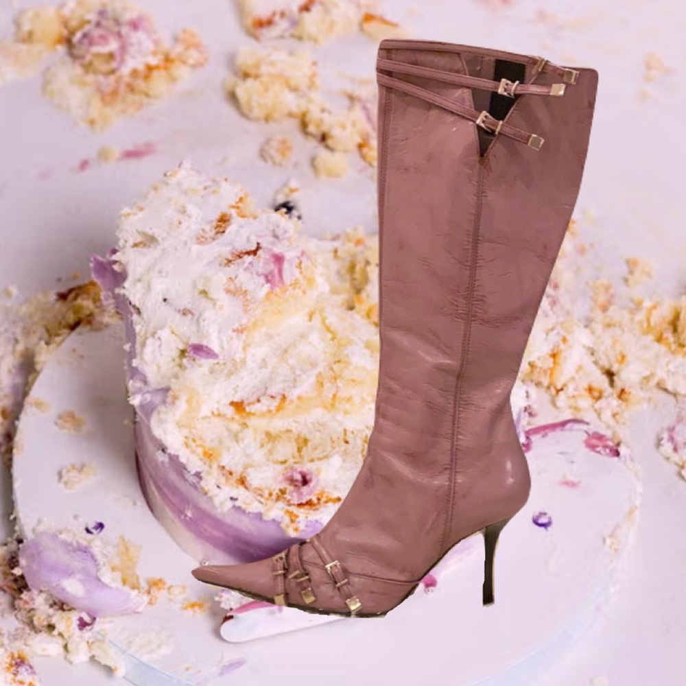 Guiseppe style Leather Stiletto boots